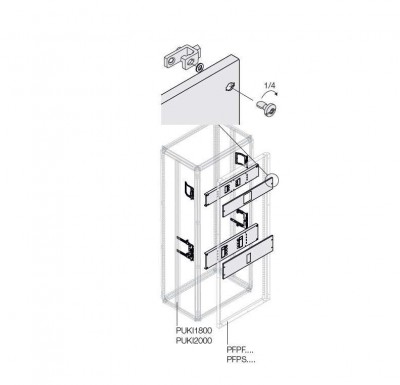 Комплект 2хXT4 3/4P FIX блок. W=400мм ABB 1STQ008419A0000