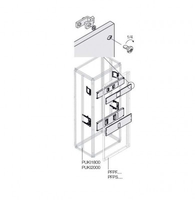 Комплект 2хXT4 3/4P PLUG блок. W=400мм ABB 1STQ008420A0000