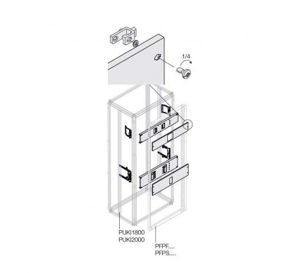 Комплект 2хXT4 3/4P выкат. блок.W=400мм ABB 1STQ008421A0000