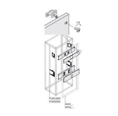 Комплект T5 3/4P PLUG мотор. 400А W=600мм ABB 1STQ008429A0000