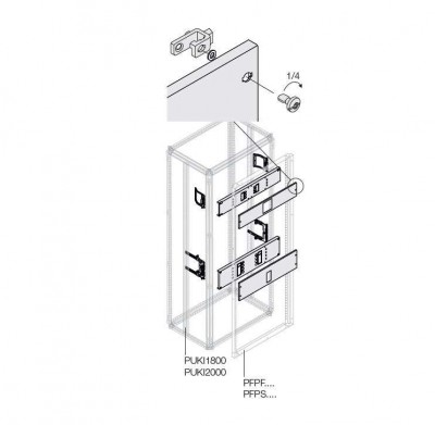 Комплект T5 3P выкат. мотор. 400А W=600мм ABB 1STQ008430A0000