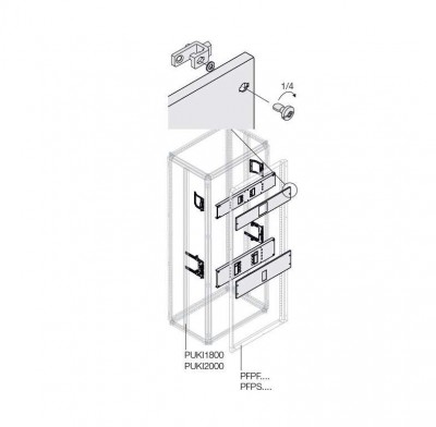 Комплект 2хXT2 3/4P PLUG блок. мотор. W=600мм ABB 1STQ008437A0000