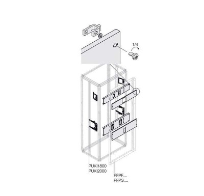 Комплект 2хXT3 3/4P PLUG блок. W=600мм ABB 1STQ008439A0000