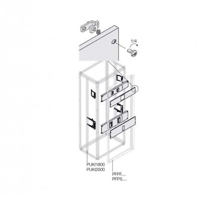 Комплект 2хT5 3/4P выкат. блок. 400А W600мм ABB 1STQ008451A0000