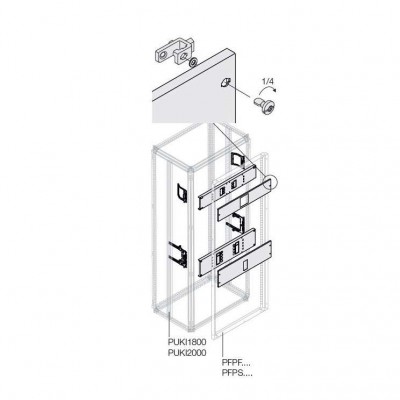 Комплект T5 3P выкат. мотор. 400А W=800мм ABB 1STQ008459A0000