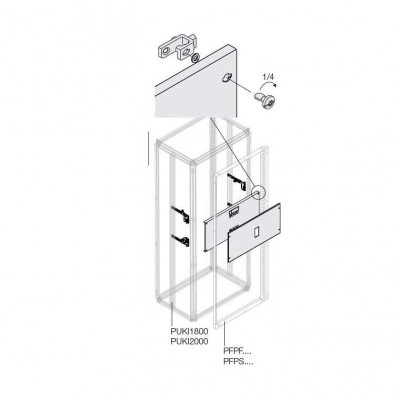 Комплект верт. XT1 3-4P FIX мотор. W=600мм ABB 1STQ008469A0000