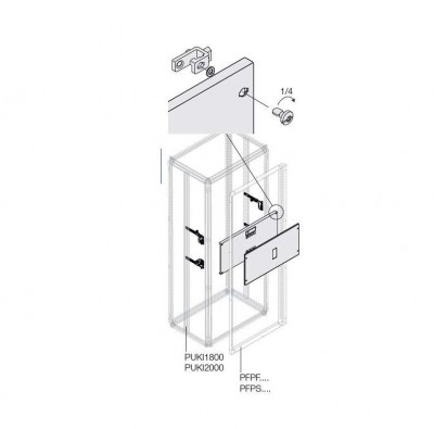 Комплект верт. XT2 3-4P FIX мотор. W=600мм ABB 1STQ008470A0000