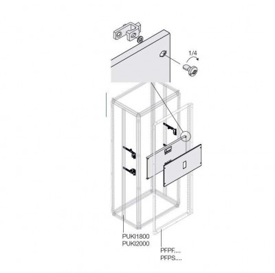 Комплект верт. XT3 3-4P FIX мотор. W=600мм ABB 1STQ008471A0000