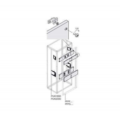 Комплект горизонт. уст. XT1 3/4P FIX W=600мм ABB 1STQ008474A0000