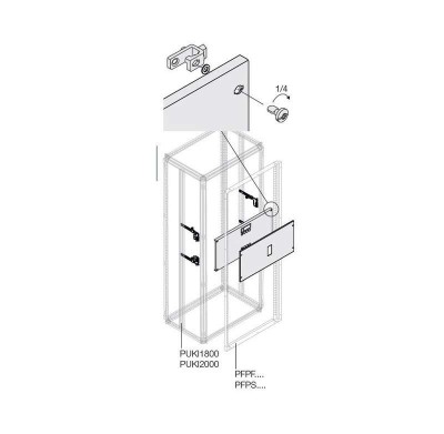 Комплект верт. 2 T73/4P выкат. мотор. W=1000мм ABB 1STQ008477A0000