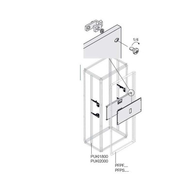 Комплект верт. 2 T63/4P выкат. мотор. W=1000мм ABB 1STQ008479A0000