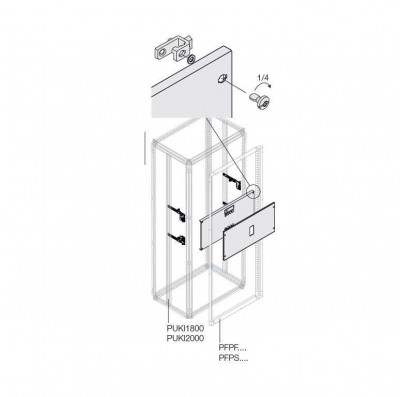 Комплект верт. 3 T53/4P выкат. мотор. W=1000мм ABB 1STQ008482A0000