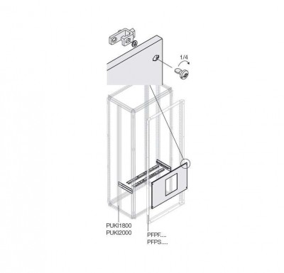 Комплект верт. E4.2 3/4P FIX W=600мм ABB 1STQ008484A0000