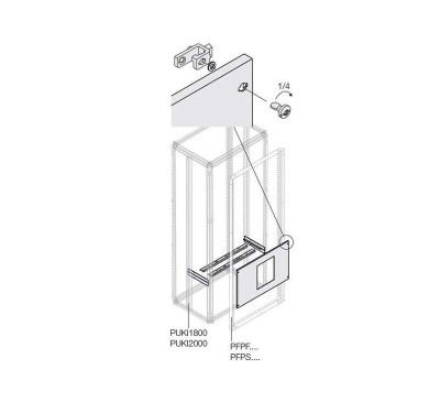 Комплект верт. 2 E1.2 3/4P выкат.W=1000MM ABB 1STQ008486A0000