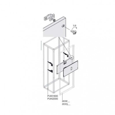 Комплект вертикальный 3хT5 3P фикс. (630A) W=600мм ABB 1STQ001438B0000