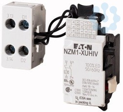Расцепитель минимального напряжения 24В AC + 2НО доп. контакта NZM1-XUHIV24AC EATON 259531