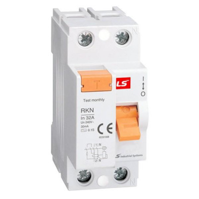 Выключатель дифференциального тока (УЗО) 2п 25А 30мА тип A RKN LS Electric 062202998B
