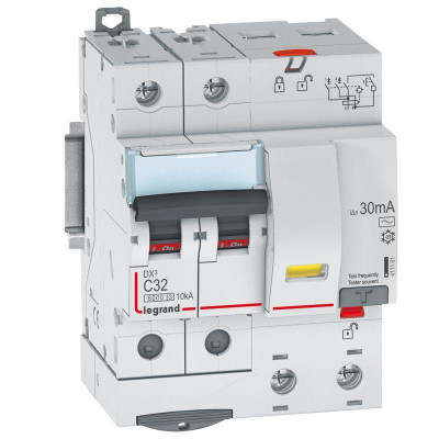 Выключатель автоматический дифференциального тока 2п C 32А 30мА тип AC 10кА DX3 4мод. Leg 411161