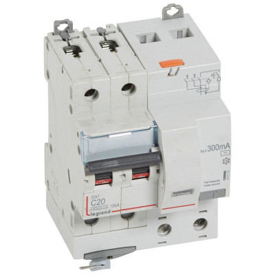 Выключатель автоматический дифференциального тока 2п C 20А 300мА тип AC 10кА DX3 4мод. Leg 411173