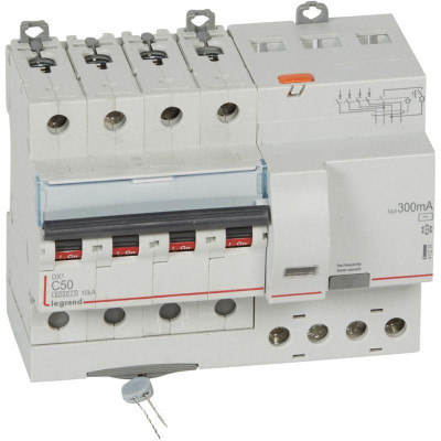 Выключатель автоматический дифференциального тока 4п C 50А 300мА тип AC 10кА DX3 7мод. Leg 411210