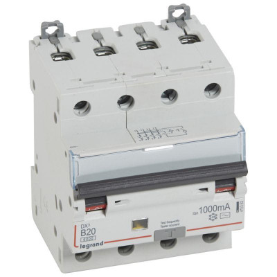 Выключатель автоматический дифференциального тока 4п B 20А 1000мА тип AC 10кА DX3 Leg 411362