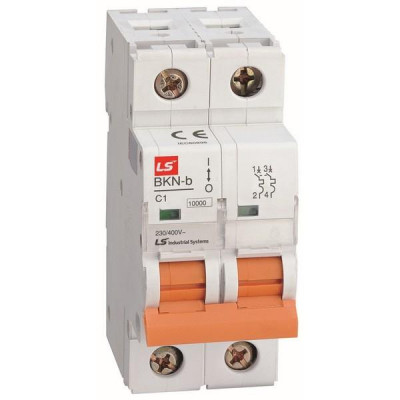 Выключатель автоматический модульный 2п B 2А 10кА BKN-b LS Electric 061206188B