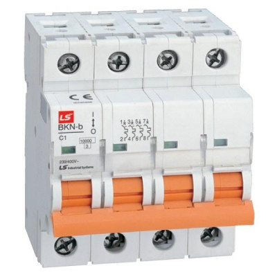 Выключатель автоматический модульный 4п (3P+N) B 16А 10кА BKN-b LS Electric 061403958B