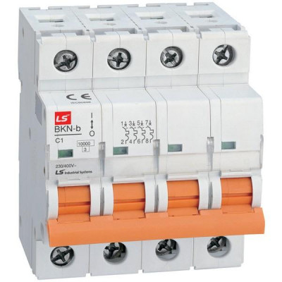 Выключатель автоматический модульный 4п B 10А 10кА BKN-b LS Electric 061404078B