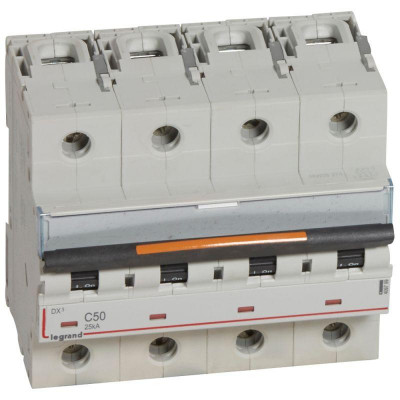 Выключатель автоматический модульный 4п C 50А 25кА DX3 6мод. 400В Leg 409799