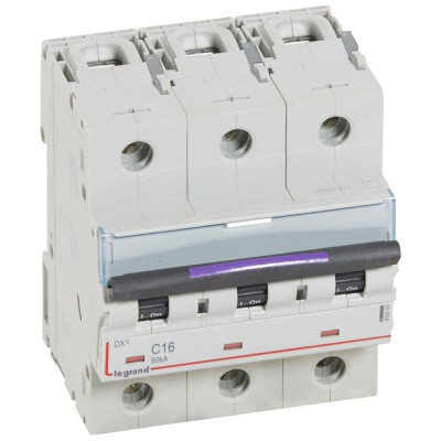 Выключатель автоматический модульный 3п C 16А 50кА DX3 Leg 410161