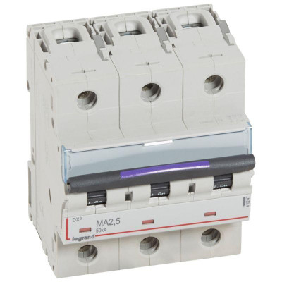 Выключатель автоматический модульный 3п MA 2.5А 50кА DX3 Leg 410247