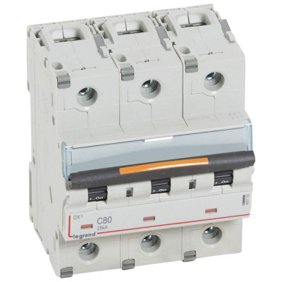 Выключатель автоматический модульный 3п C 80А 25кА DX3 Leg 409788