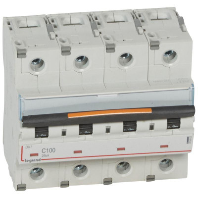 Выключатель автоматический модульный 4п C 100А 25кА DX3 Leg 409802