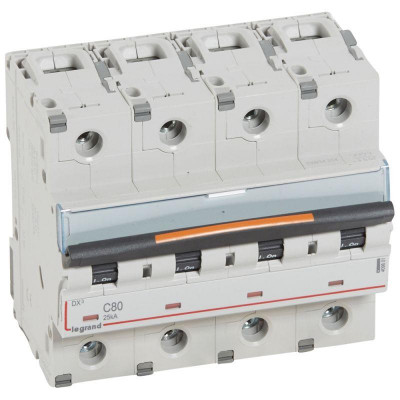 Выключатель автоматический модульный 4п C 80А 25кА DX3 Leg 409801