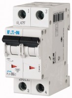 Выключатель автоматический модульный 2п B 6А 4.5кА PL4-B6/2 EATON 293131