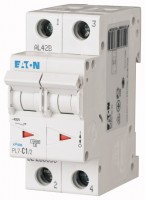 Выключатель автоматический модульный 2п C 1А 10кА PL7-C1/2 EATON 263353
