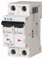 Выключатель автоматический модульный 2п C 40А 6кА PL7-C40/2-DC EATON 264906