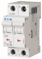Выключатель автоматический модульный 2п C 3А 6кА PL7-C3/2DС EATON 264897