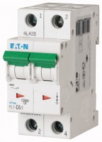 Выключатель автоматический модульный 2п C 6А 10кА PL7-C6/2 EATON 263356