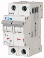 Выключатель автоматический модульный 2п C 16А 10кА PL7-C16/2 EATON 263359
