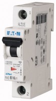 Выключатель автоматический модульный 1п B 16А 15кА FAZ-B16/1 EATON 278535
