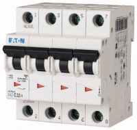 Выключатель автоматический модульный 4п C 32А 15кА FAZ-C32/4 EATON 279064