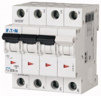 Выключатель автоматический модульный 4п (3P+N) B 10А 6кА PL6-B10/3N EATON 106036