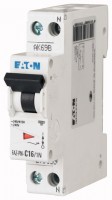 Выключатель автоматический модульный 2п (1P+N) C 16А 6кА FAZ-PN-C16/1N EATON 279159