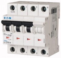 Выключатель автоматический модульный 4п (3P+N) C 16А 25кА FAZT-C16/3N EATON 241165