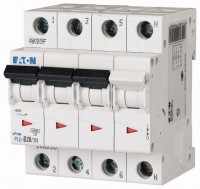 Выключатель автоматический модульный 4п (3P+N) B 20А 6кА PL6-B20/3N EATON 106038