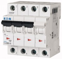 Выключатель автоматический модульный 4п (3P+N) B 25А 6кА PL6-B25/3N EATON 106039
