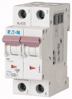 Выключатель автоматический модульный 2п C 32А 10кА PL7-C32/2 EATON 263362
