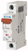 Выключатель автоматический модульный 1п C 4А 10кА PL7-C4/1 EATON 262700