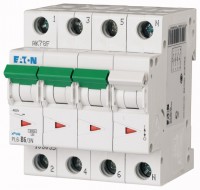 Выключатель автоматический модульный 4п (3P+N) B 6А 6кА PL6-B6/3N EATON 106035